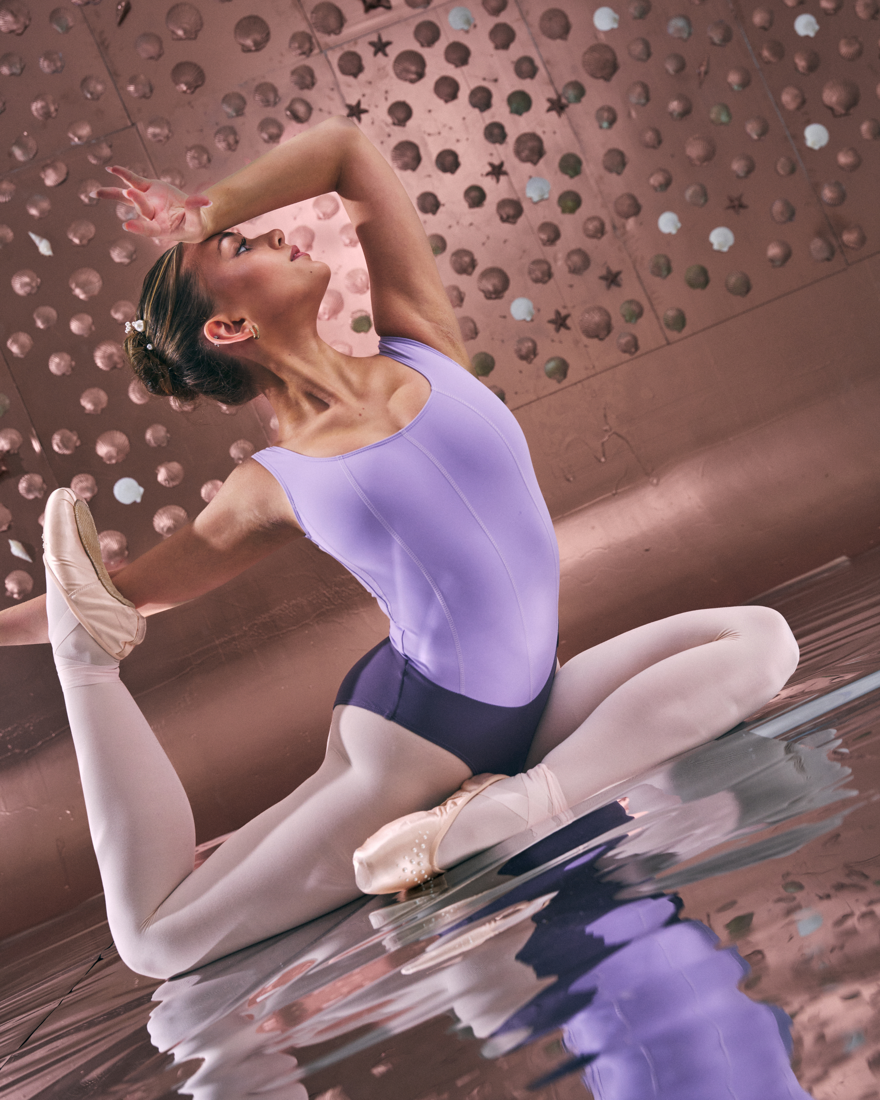 Maria Lilac x Violet Leotard Super High Cut