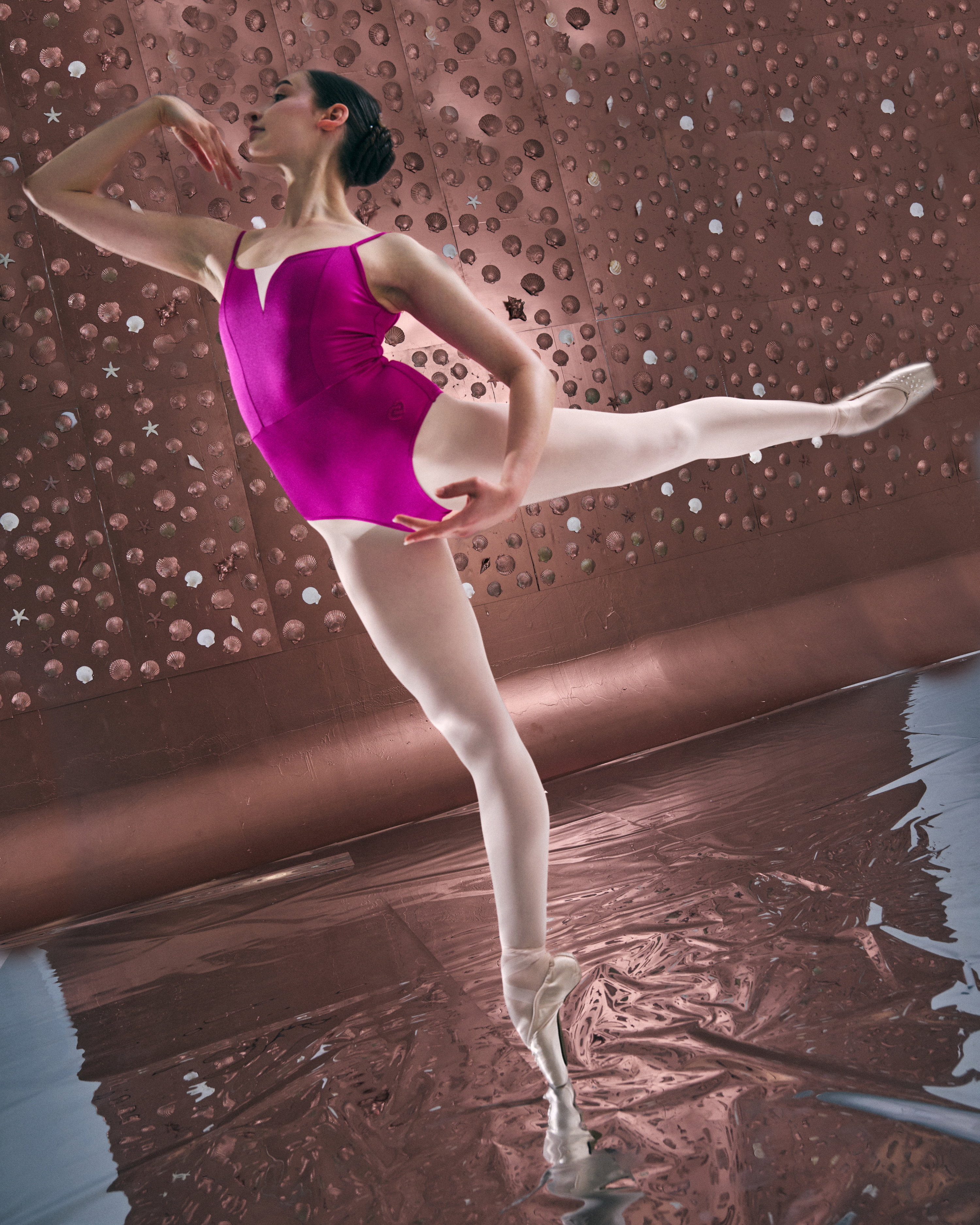 Coco Sugar Gloss Leotard High Cut