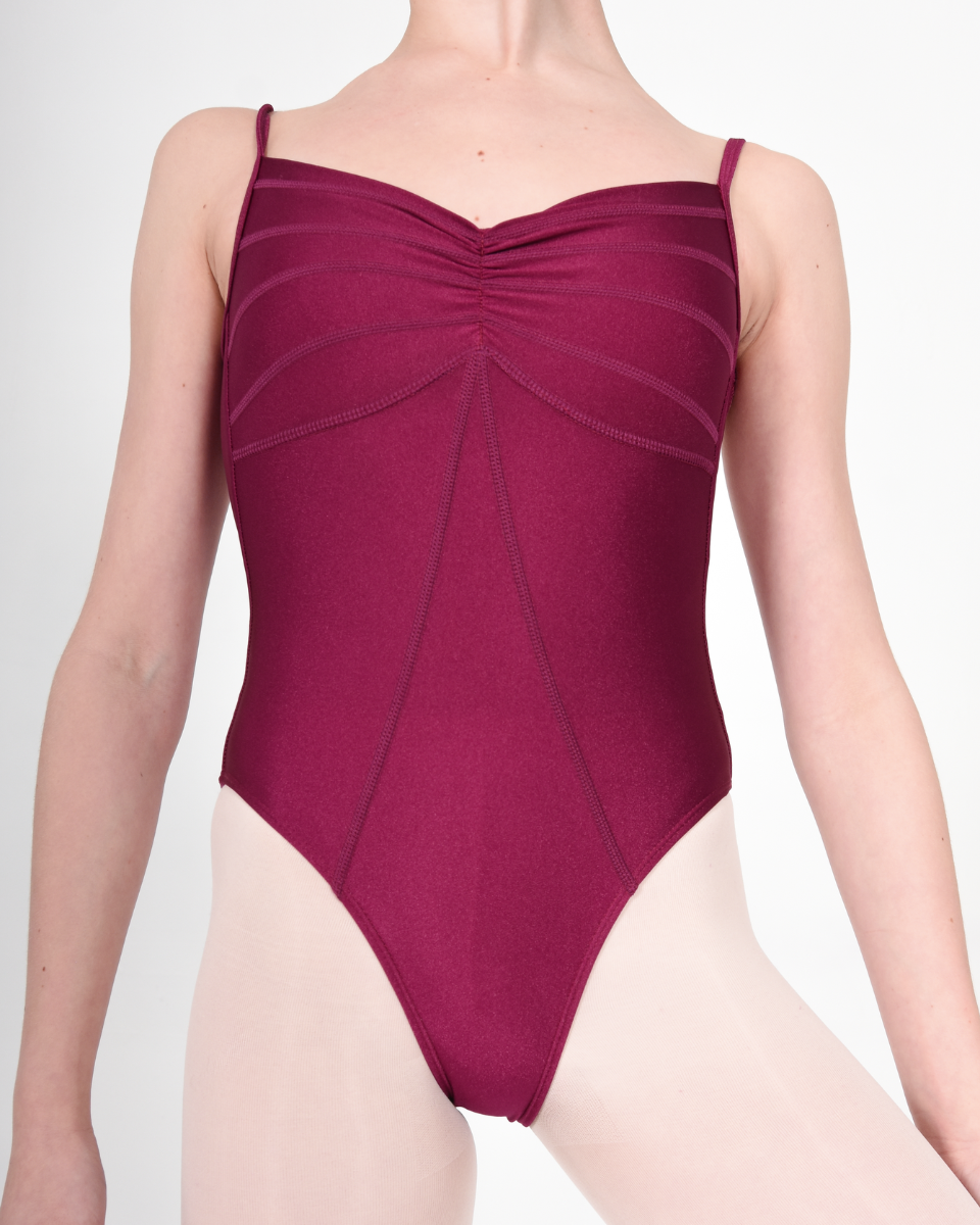 Ariel Raspberry Gloss Leotard Super High Cut