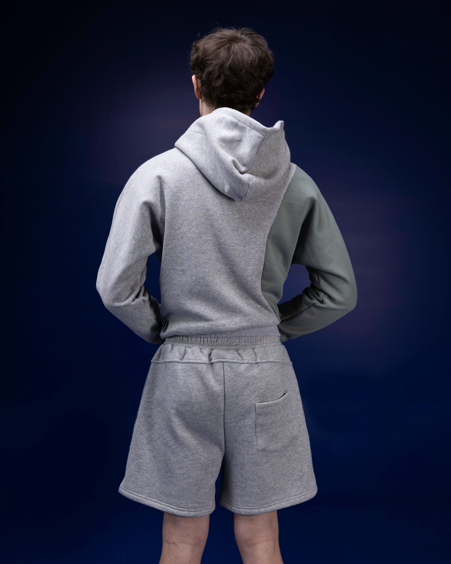 Sage Green & Grey Warm Up Shorts