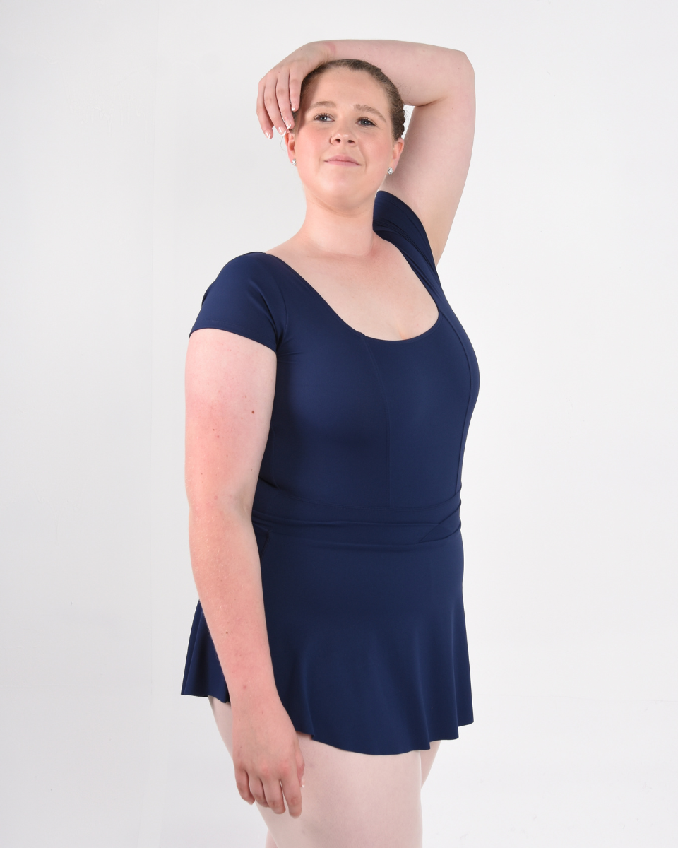 Mia Navy Leotard Classic Cut