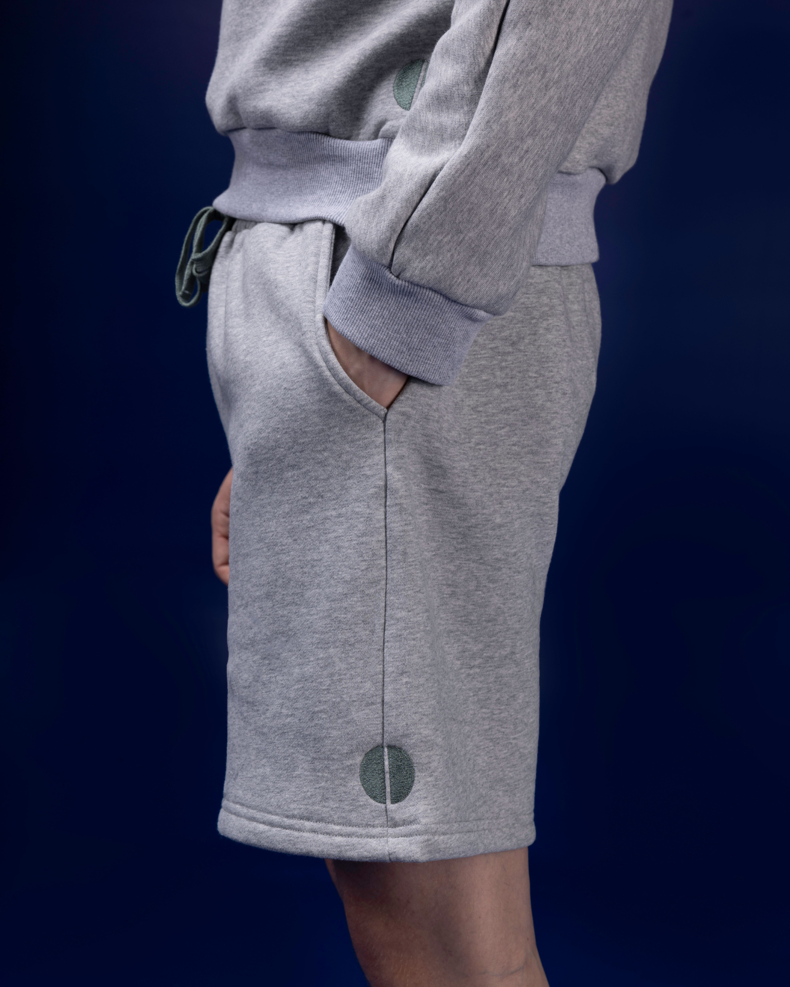 Sage Green & Grey Warm Up Shorts