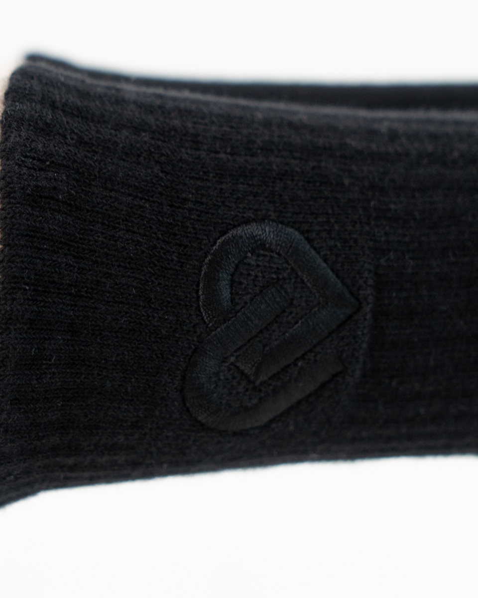 All Black Crew CDW Socks