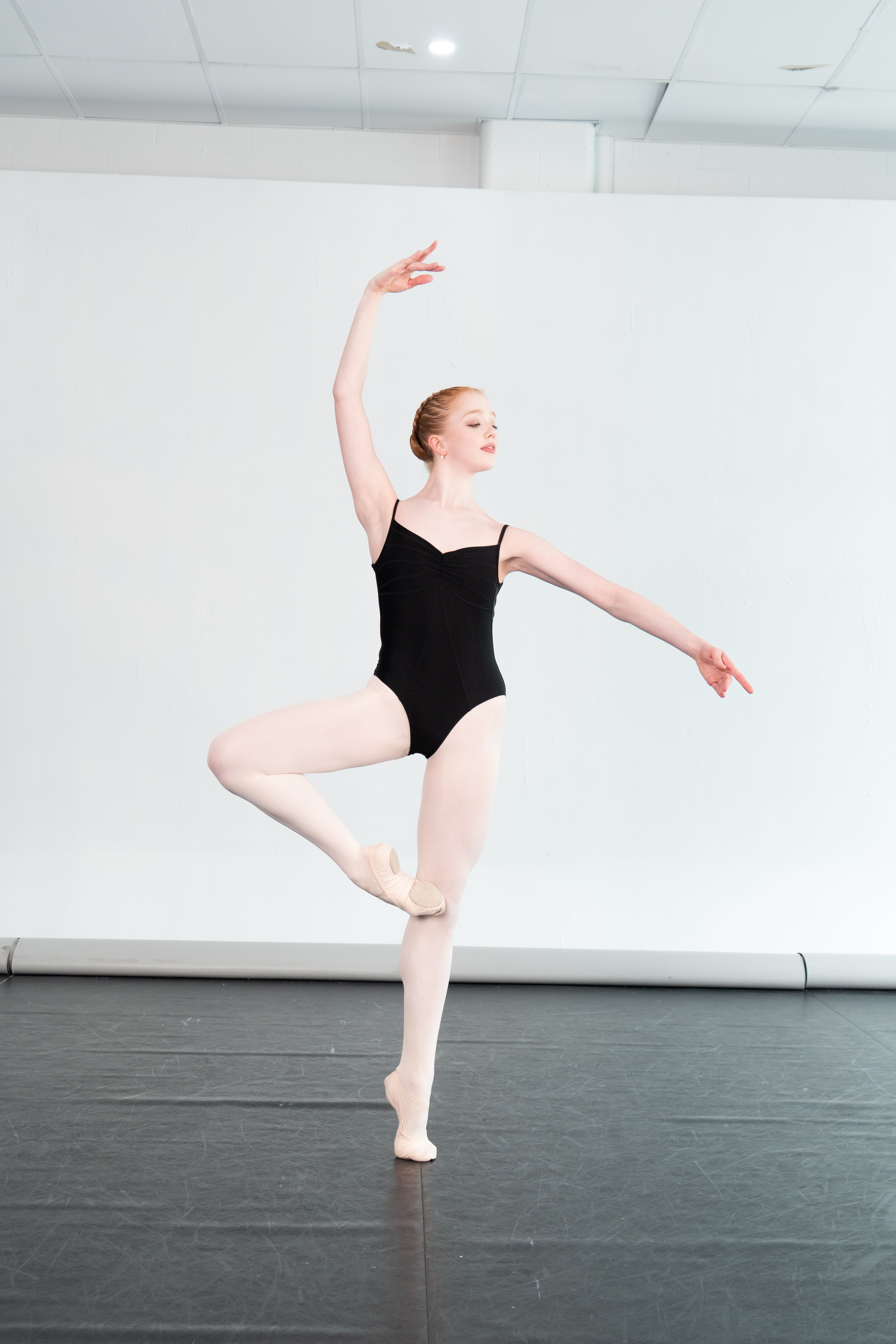 Ariel Black Gloss Leotard Super High Cut