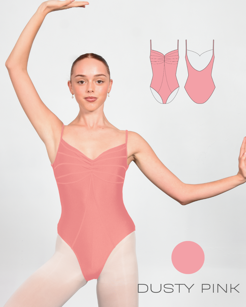Custom Ariel Leotard Super High Cut - Dusty Pink