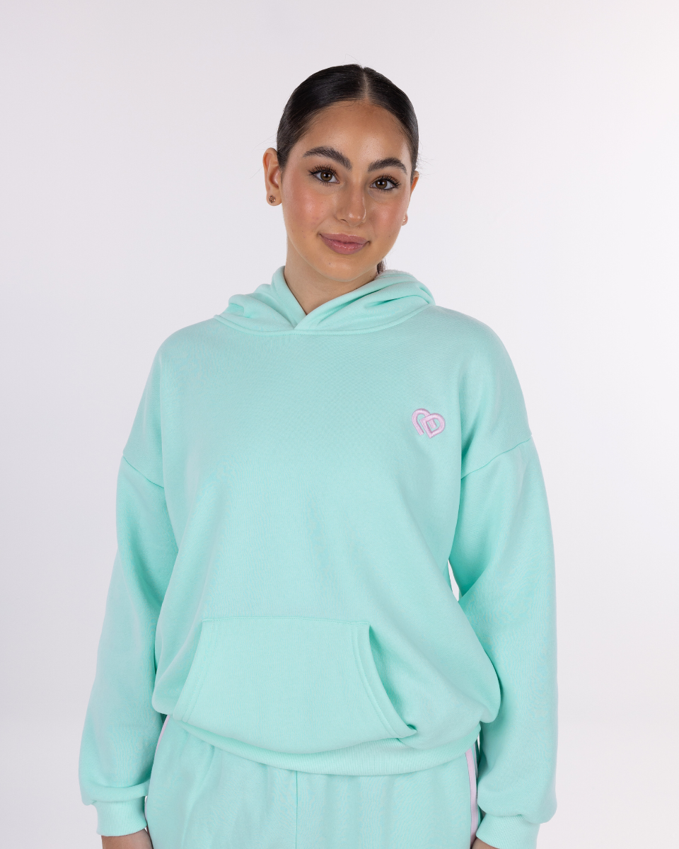 Ladies mint green hoodie sale