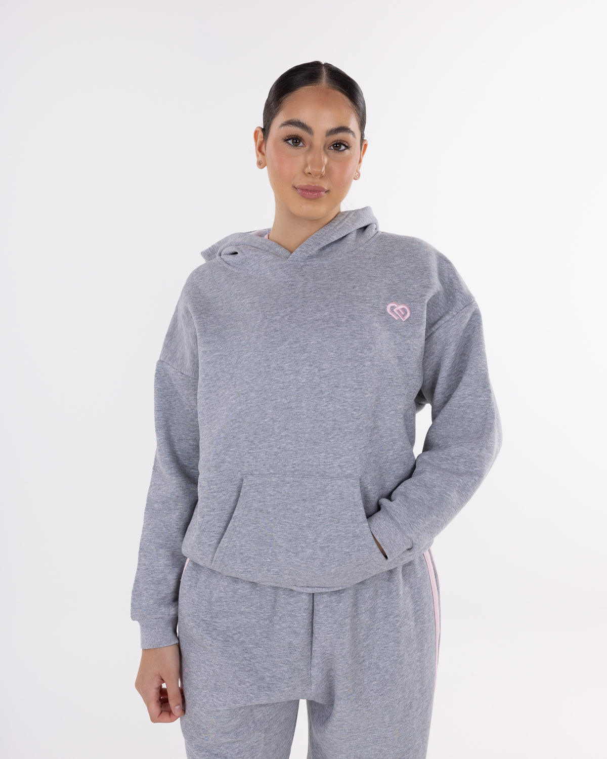 Hoodie Marl Grey