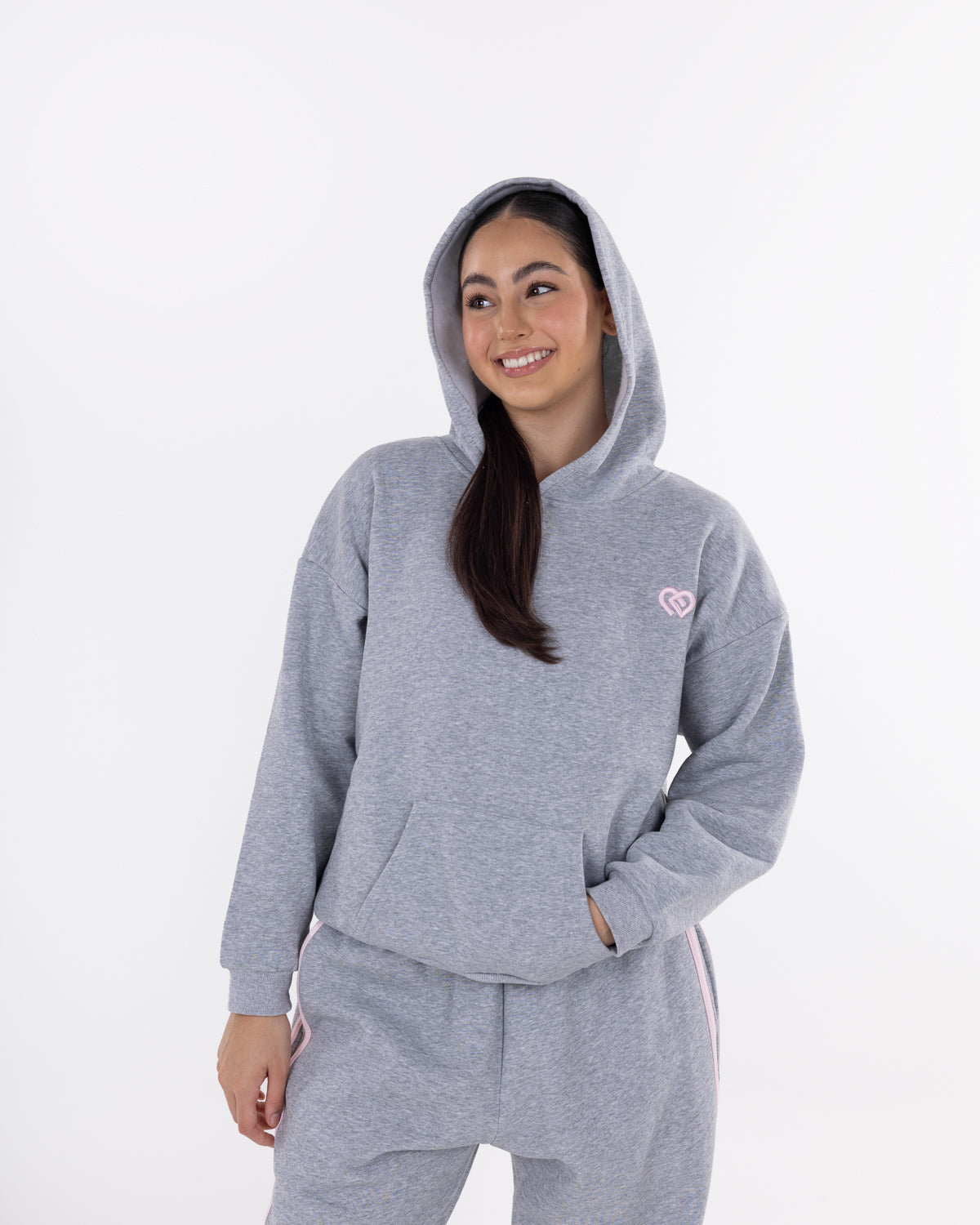 Hoodie Marl Grey