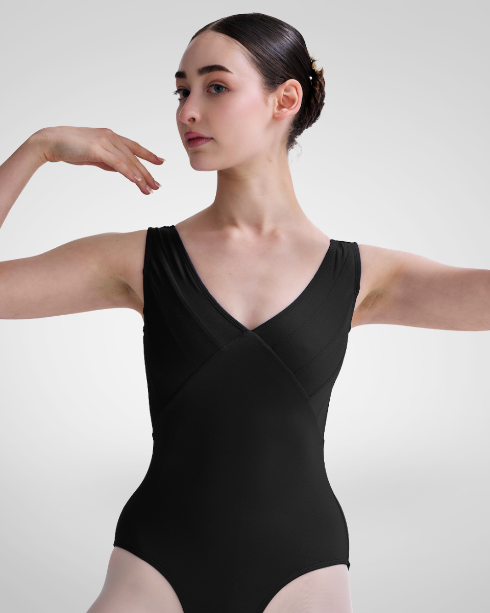 Ella Black Leotard Super High Cut