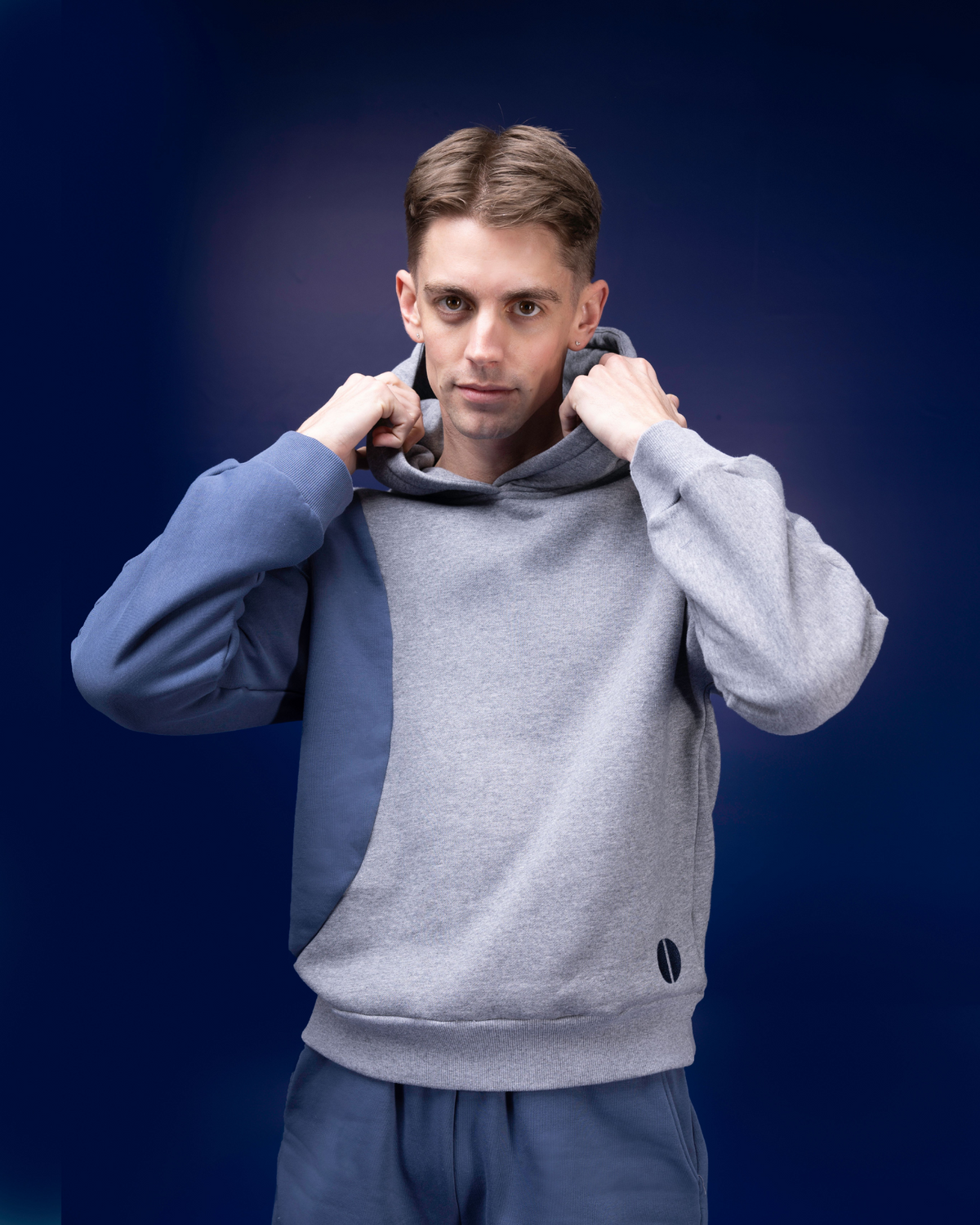 Navy & Steel Grey Hoodie