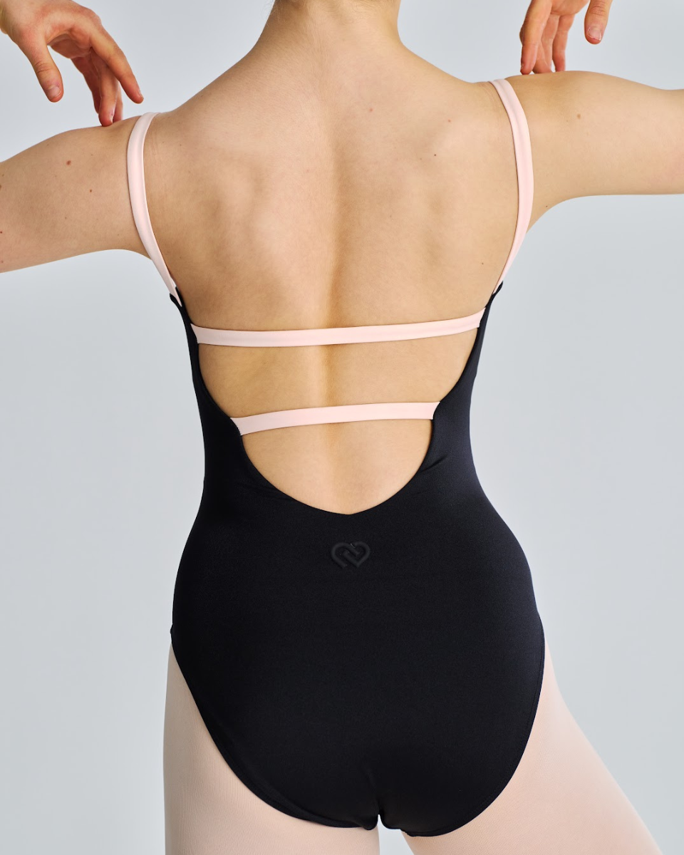 Nela Black Gloss Leotard Super High Cut