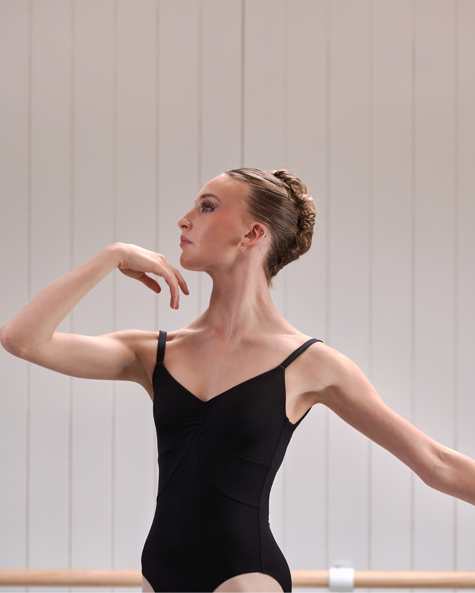 Alix Nela Black Gloss Leotard Super High Cut
