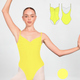 Custom Ariel Leotard Super High Cut - Canary