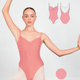 Custom Ariel Leotard Super High Cut - Dusty Pink