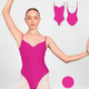 Custom Ariel Leotard Super High Cut - Hibiscus
