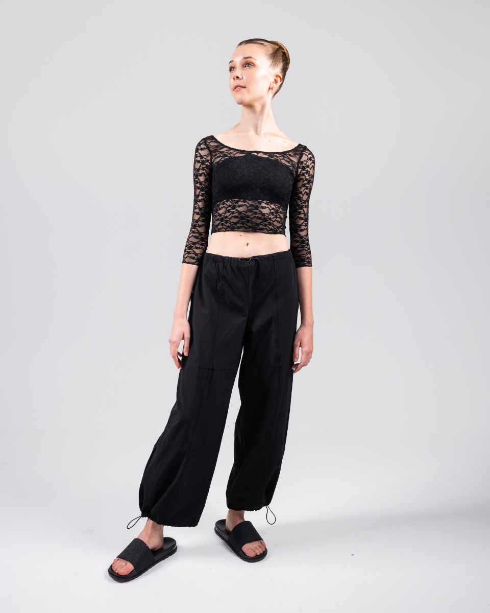 Noir Parachute Pants