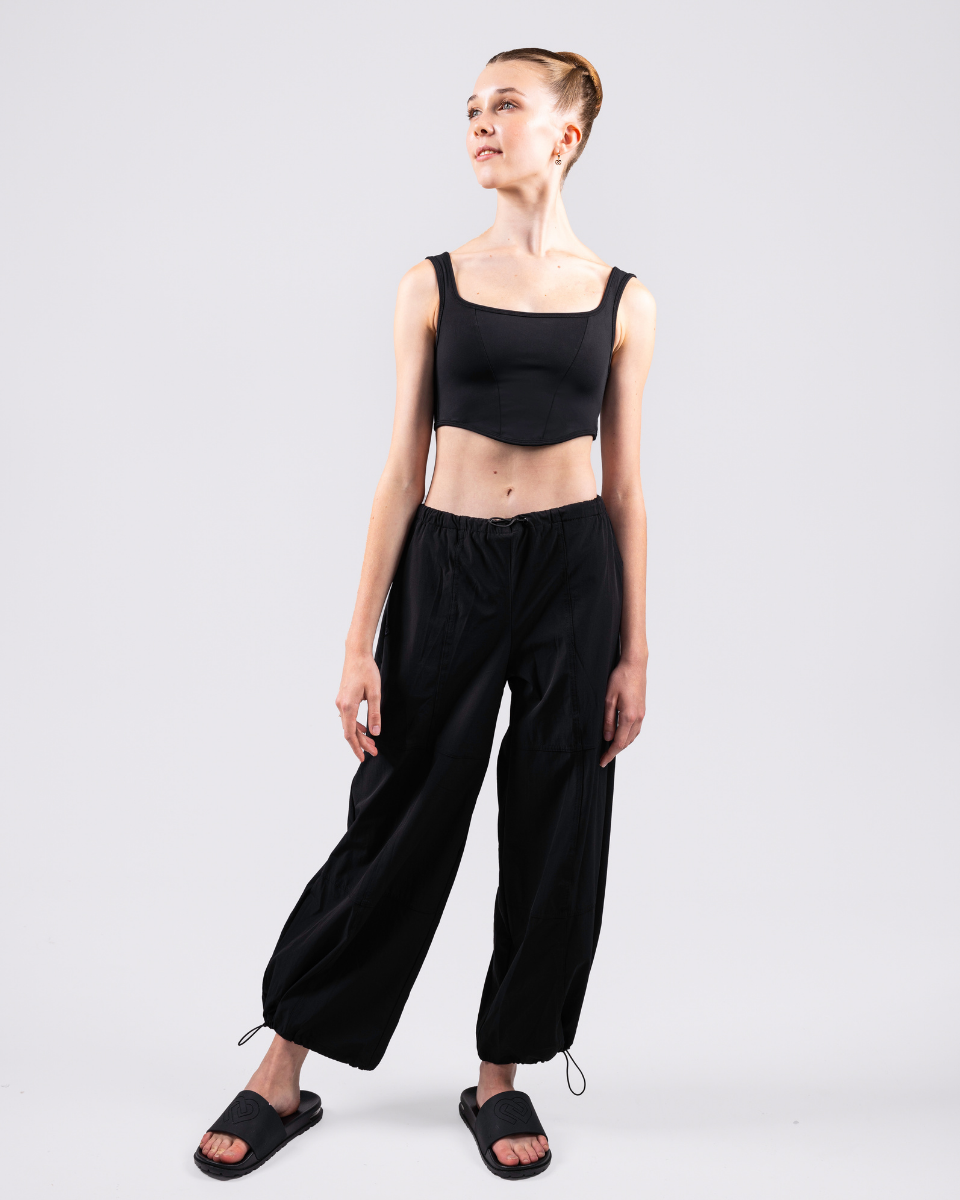 Noir Parachute Pants