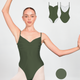 Custom Ariel Leotard Super High Cut - Sage