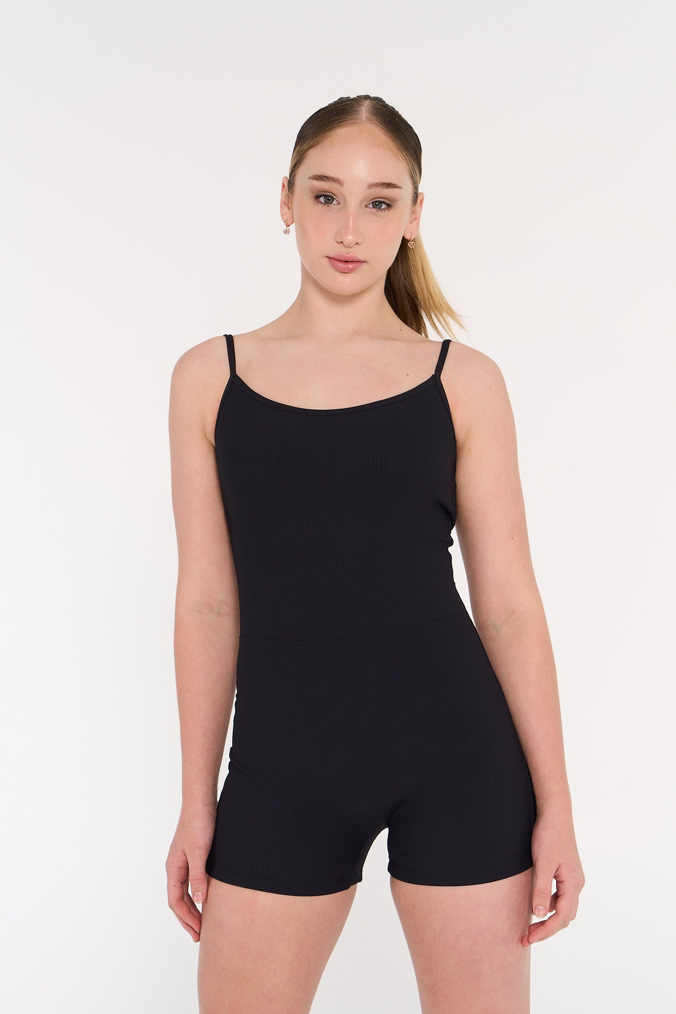 Noir Black Ribbed Bodysuit