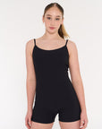 Noir Black Ribbed Bodysuit