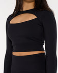 Noir Black Lolly Crop