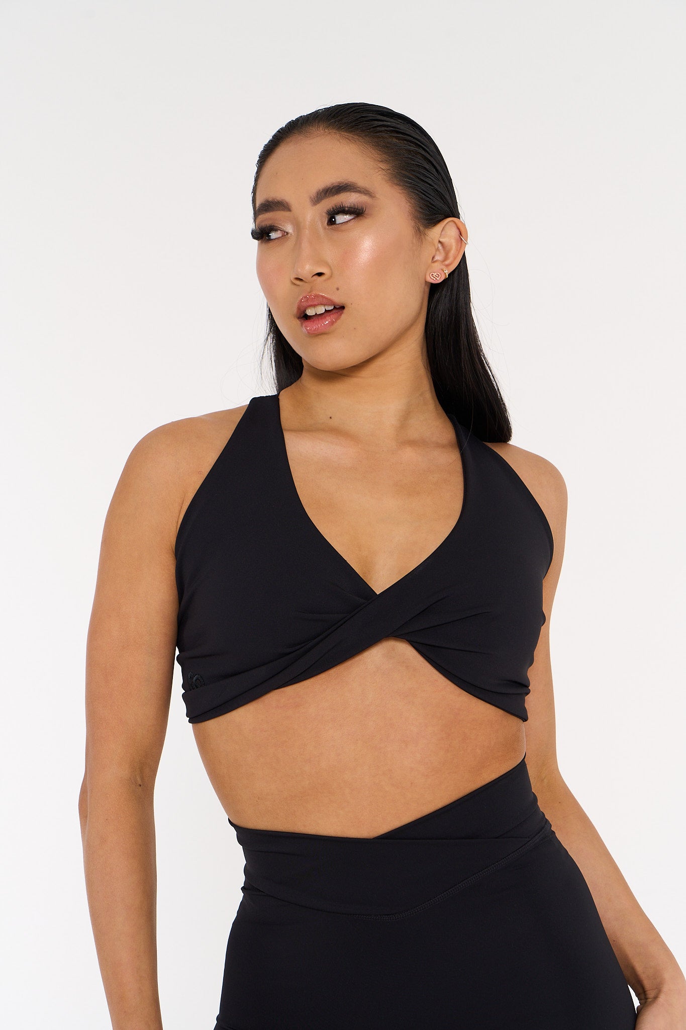 Noir Black Twist Crop