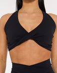 Noir Black Twist Crop