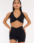 Noir Black Twist Crop