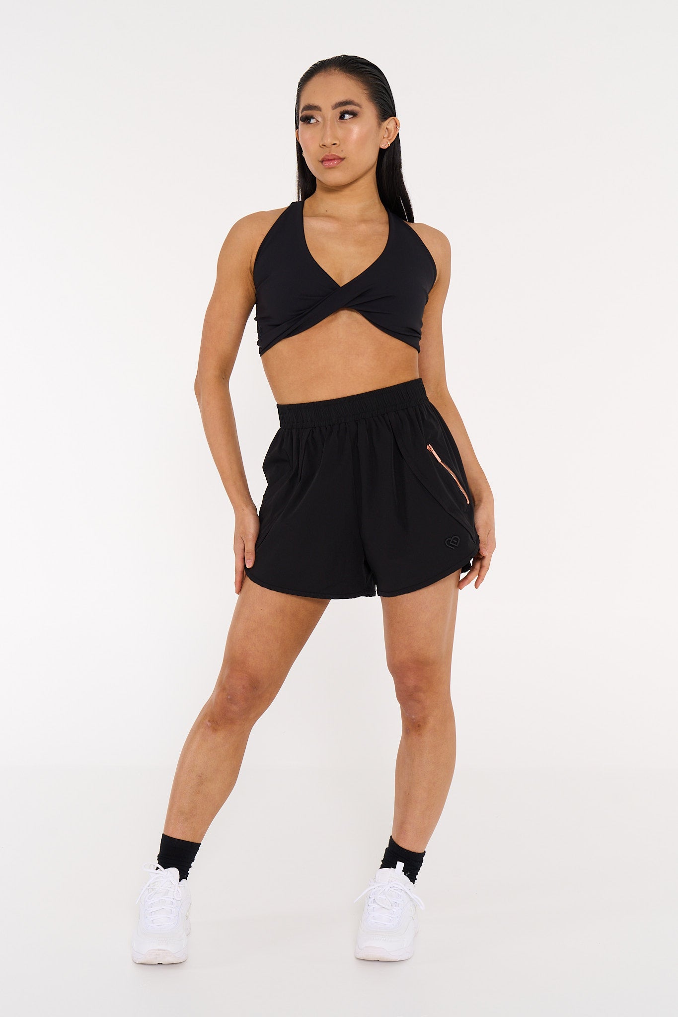 Noir Black Warm Up Shorts