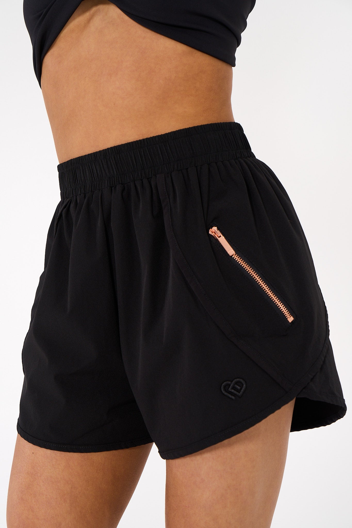 Noir Black Warm Up Shorts