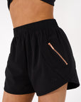 Noir Black Warm Up Shorts