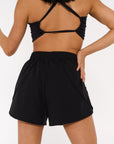 Noir Black Warm Up Shorts