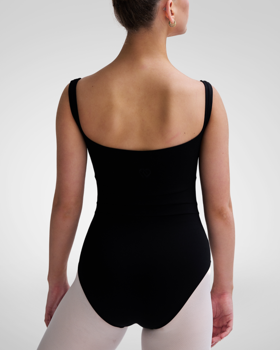 Grace Noir Black Leotard High Cut