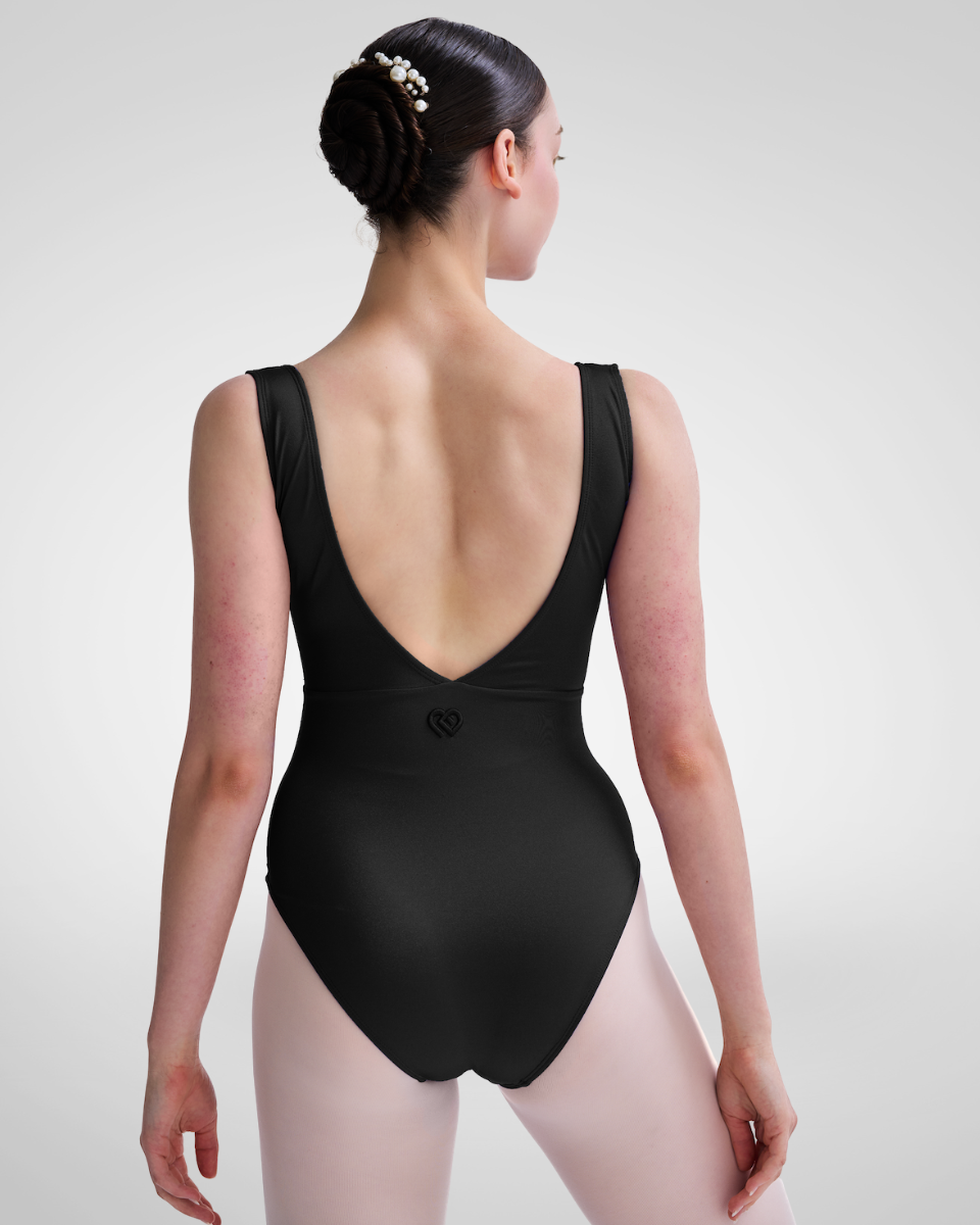 Ella Black Leotard Super High Cut