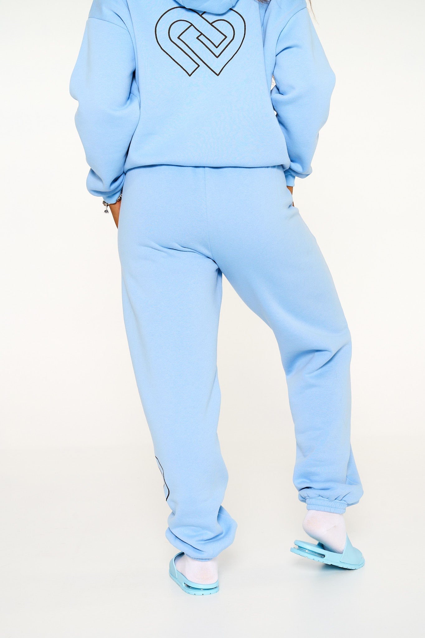 Baby blue track online pants