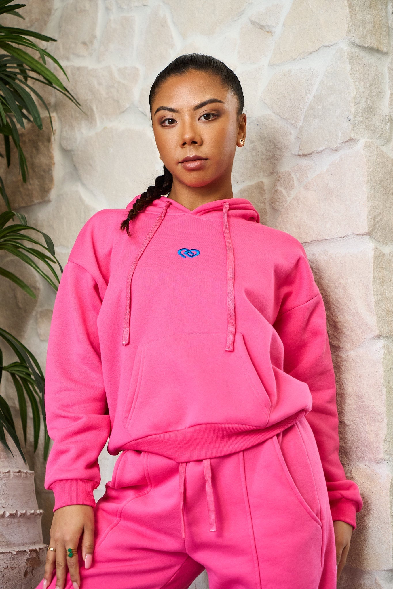 Champion hoodie neon clearance pink