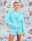 Iced Mint Level Zip Jacket - Claudia Dean World