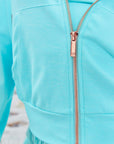 Iced Mint Level Zip Jacket - Claudia Dean World