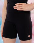 Midnight Black 6" Bike Shorts - Claudia Dean World