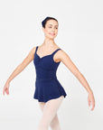 Female dancer wearing Sylvie Navy blue ballet skirt